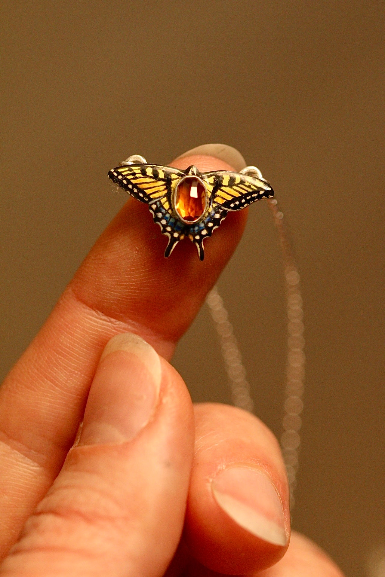 Mini yellow swallowtail pendant