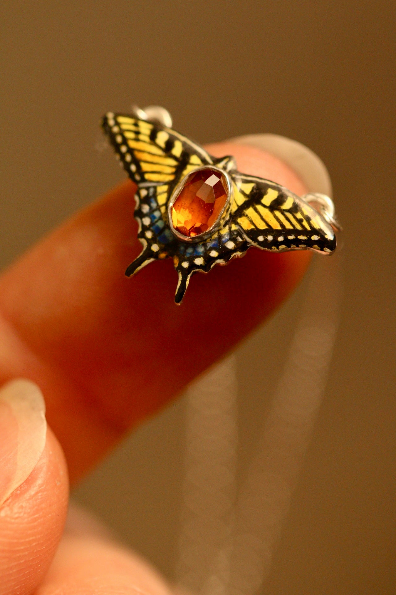Mini yellow swallowtail pendant