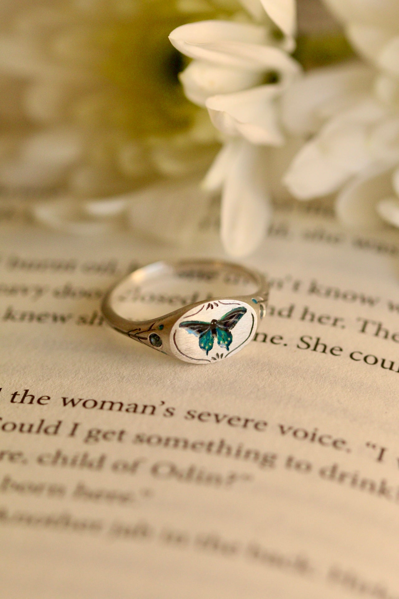 Pipevine swallowtail signet ring preorder- Deposit for Winifred