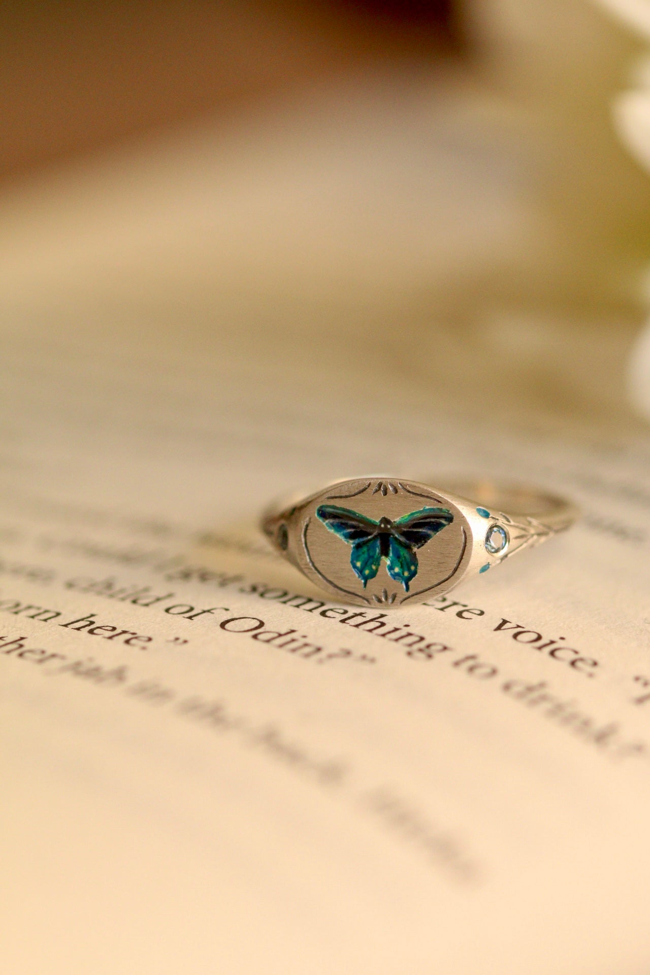 Pipevine swallowtail signet ring preorder- Deposit for Winifred