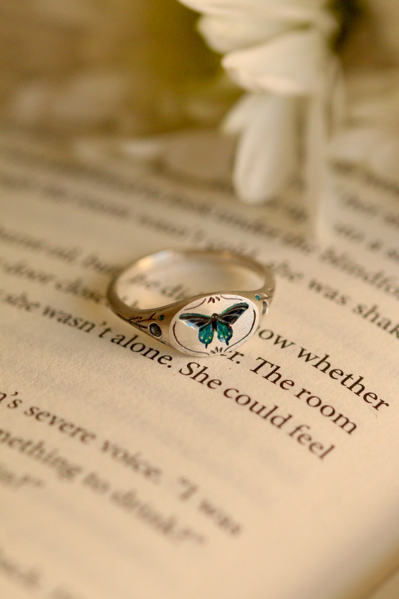 Pipevine swallowtail signet ring- US size 6 3/4