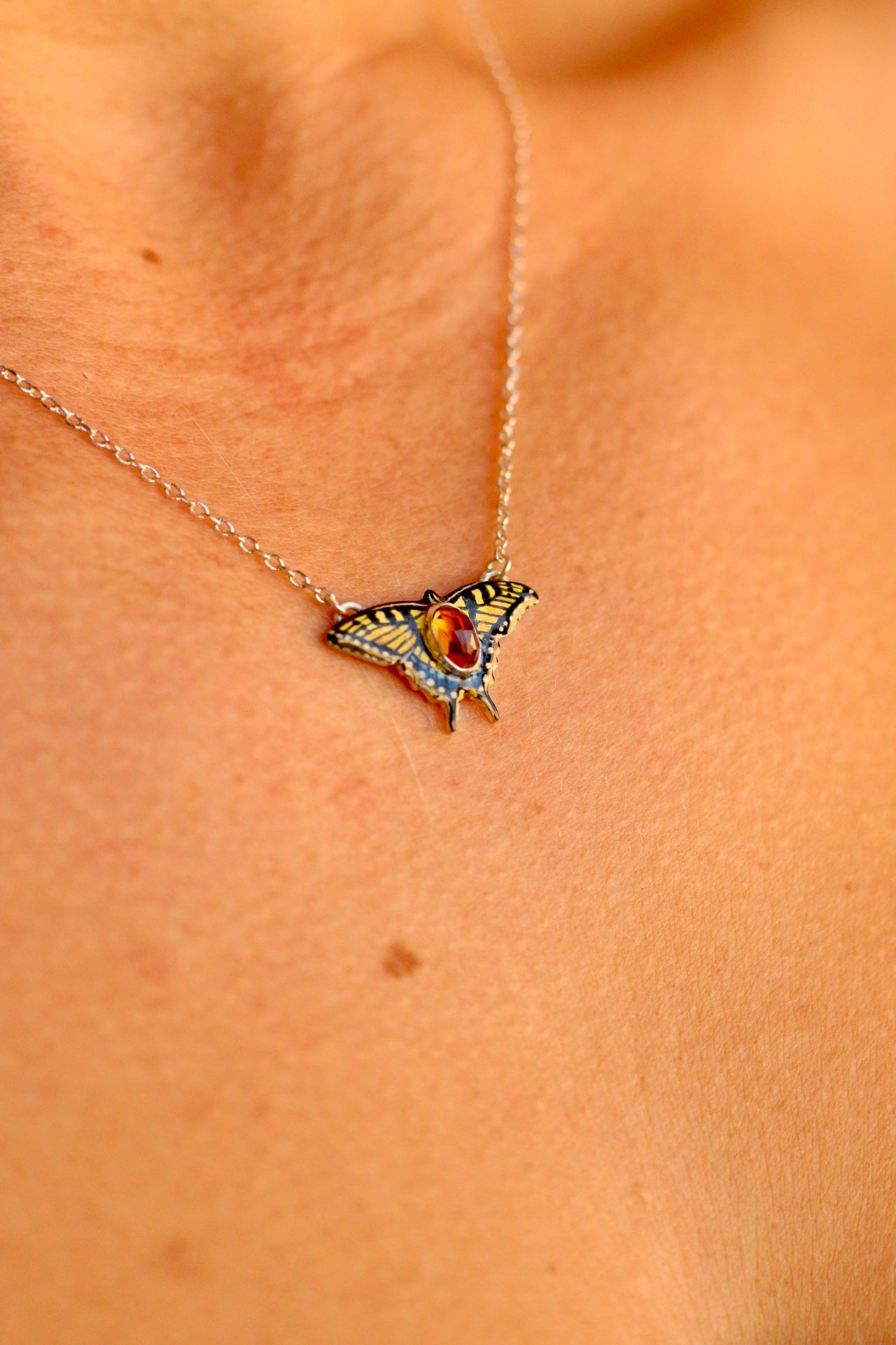 Mini yellow swallowtail pendant
