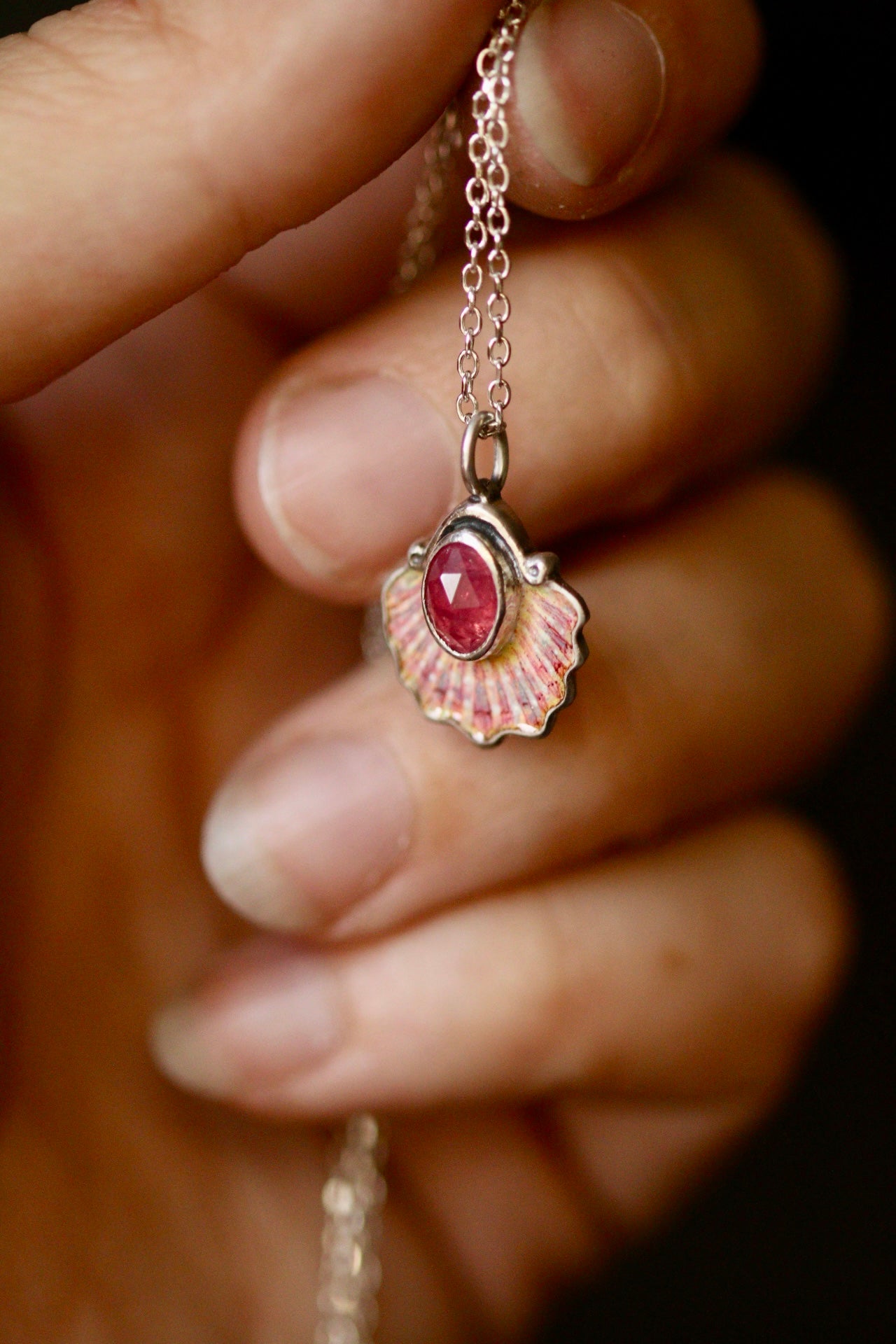 Mermaid shell pendant