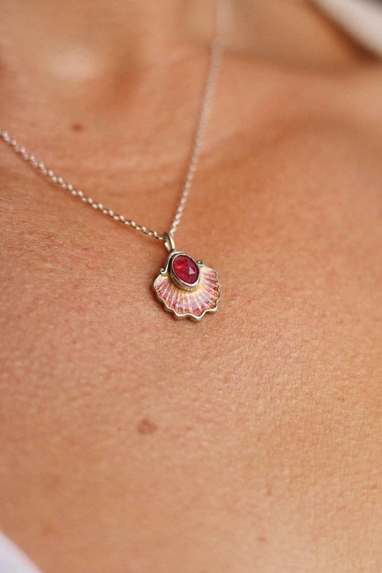Mermaid shell pendant
