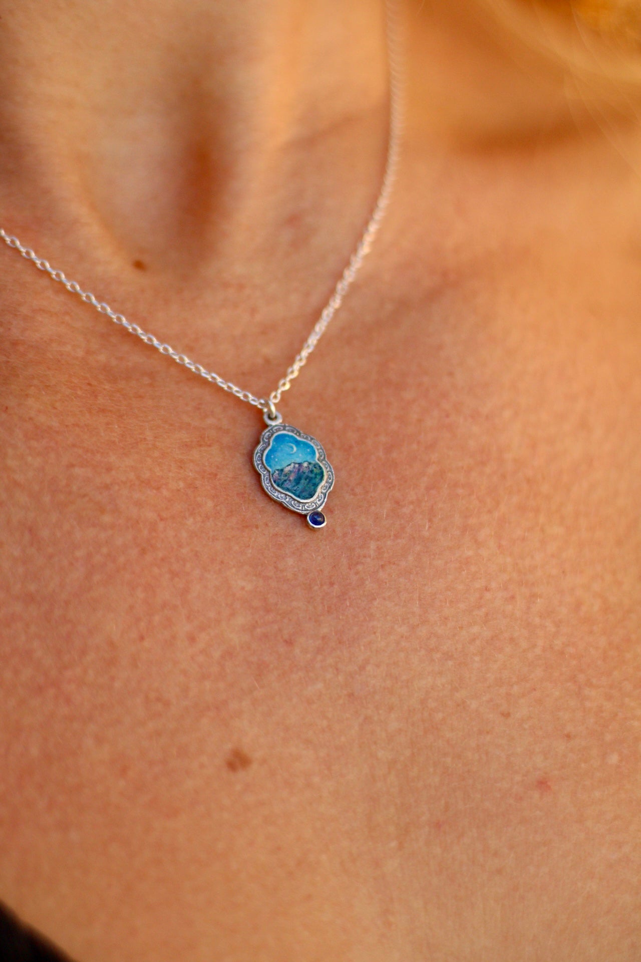 Take me to the mountains portal pendant