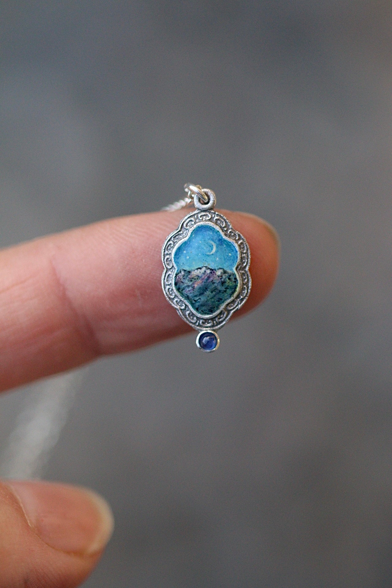 Take me to the mountains portal pendant