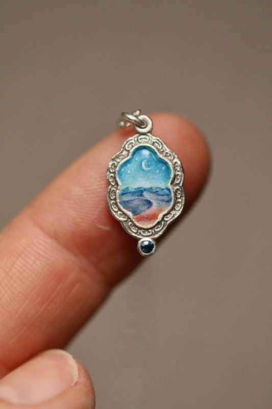 dusk over the dunes pendant