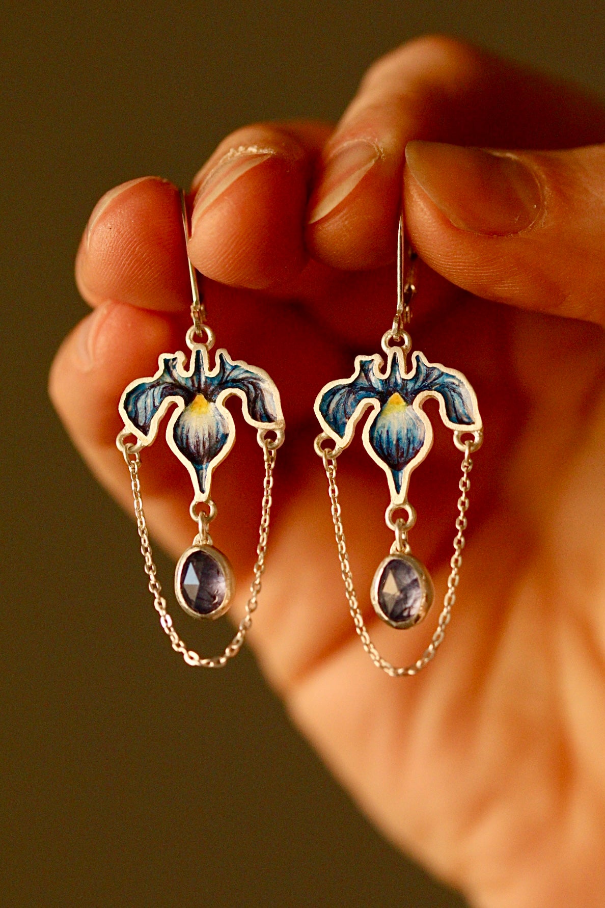 Iris earrings (pair A)