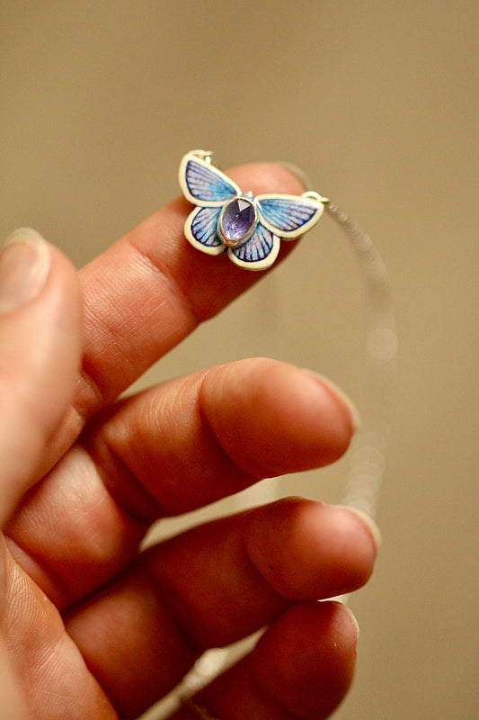 Palos blue butterfly pendant for Jess H.- remaining balance