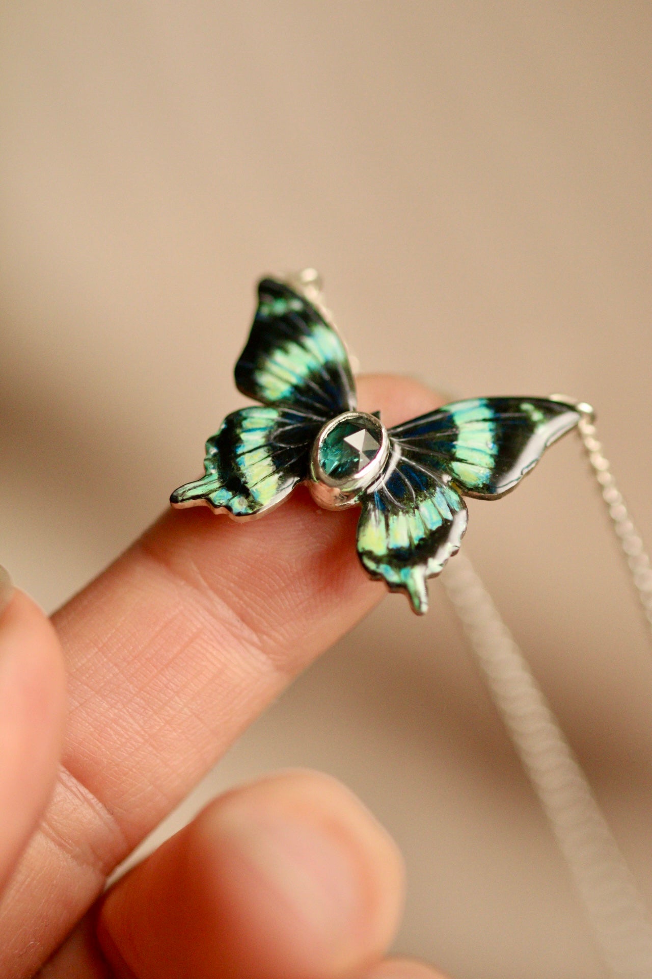 Laglaize’s swallowtail butterfly pendant