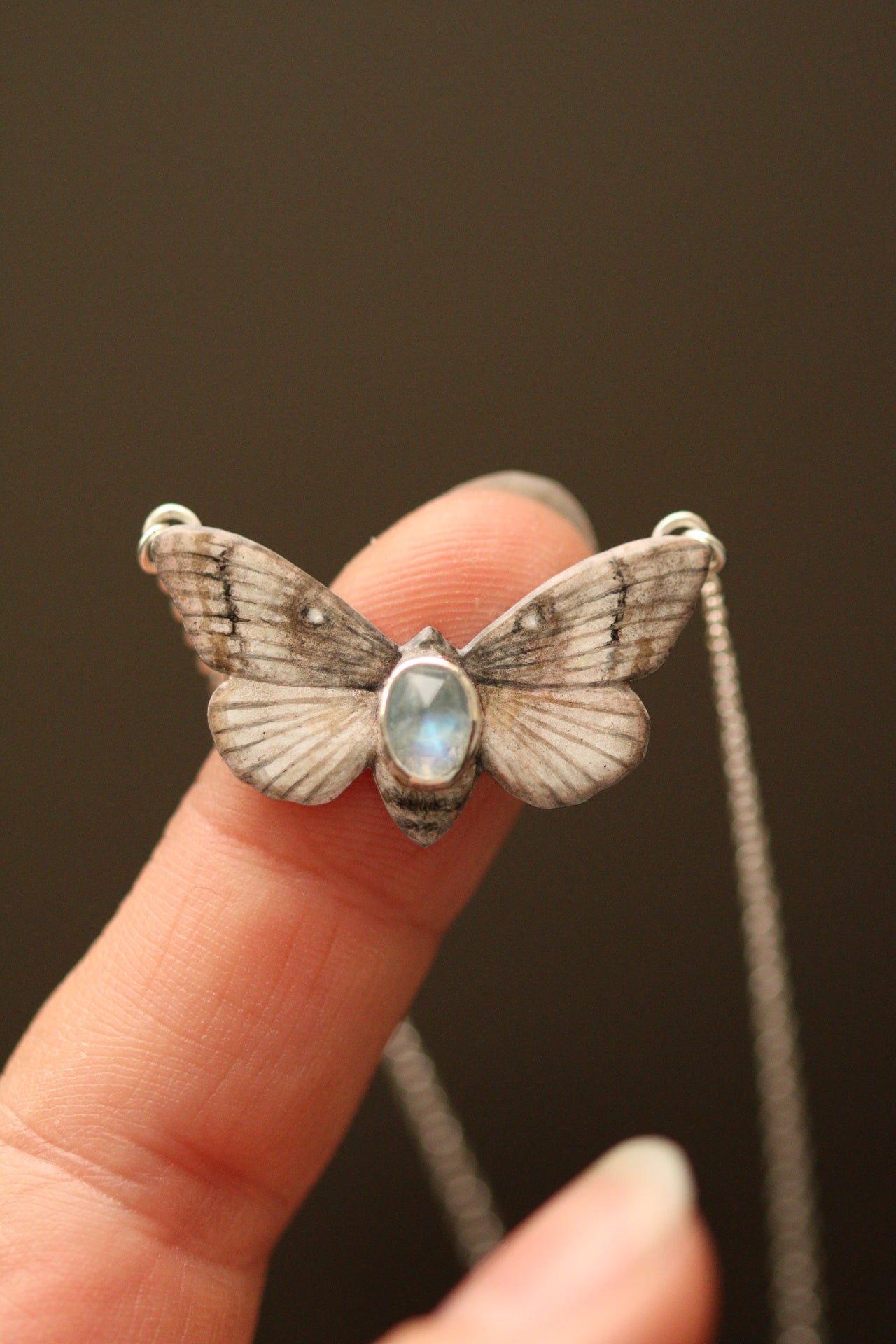 Pine-tree lappet moth pendant