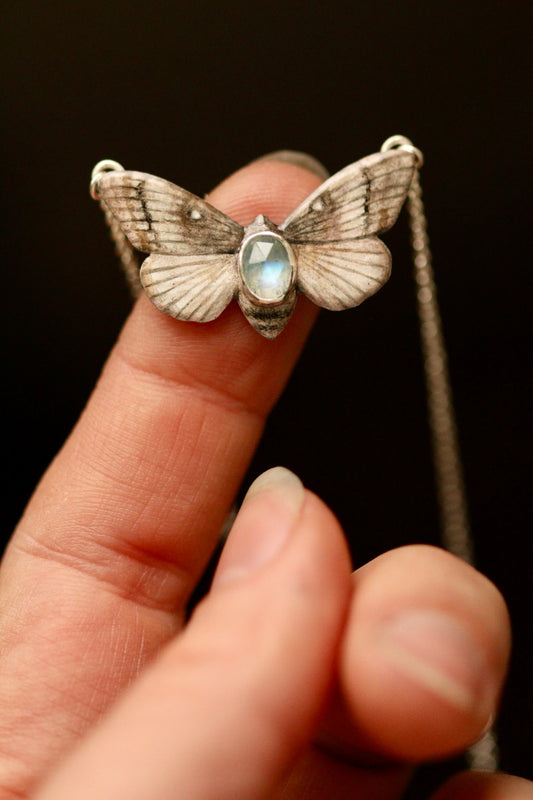Pine-tree lappet moth pendant