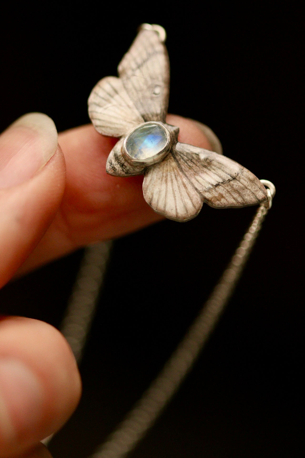 Pine-tree lappet moth pendant