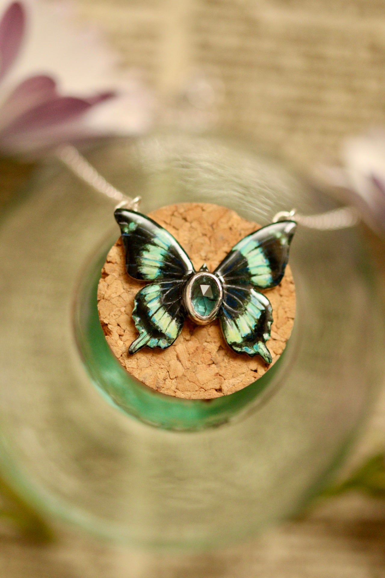 Laglaize’s swallowtail butterfly pendant