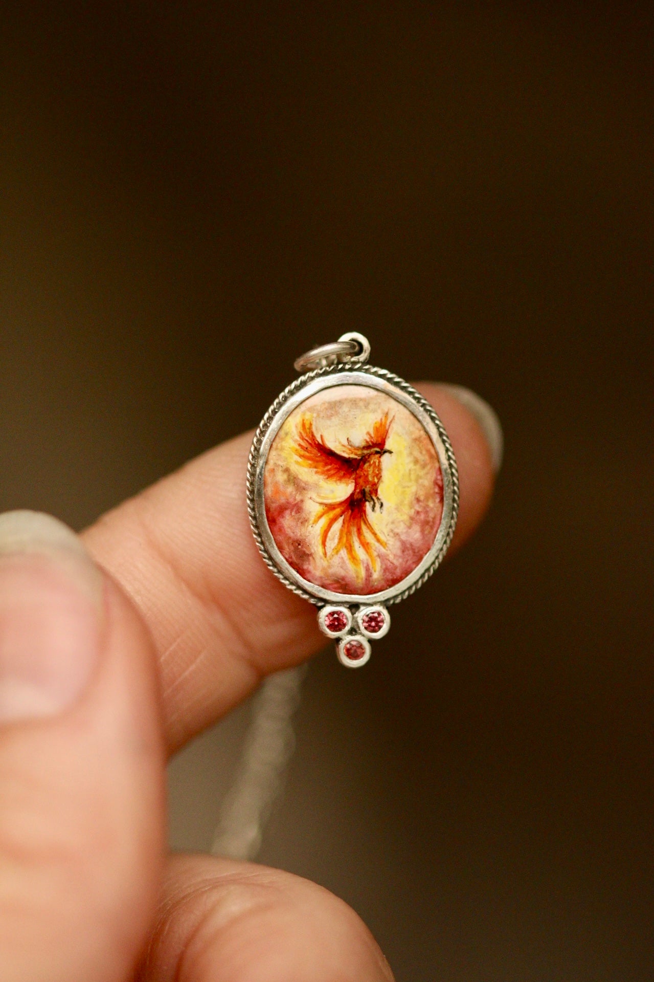 Phoenix rising pendant