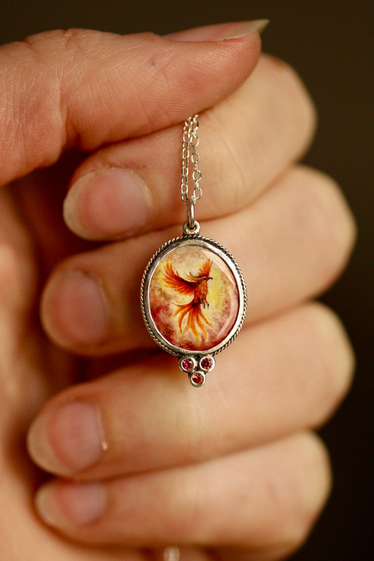 Phoenix rising pendant
