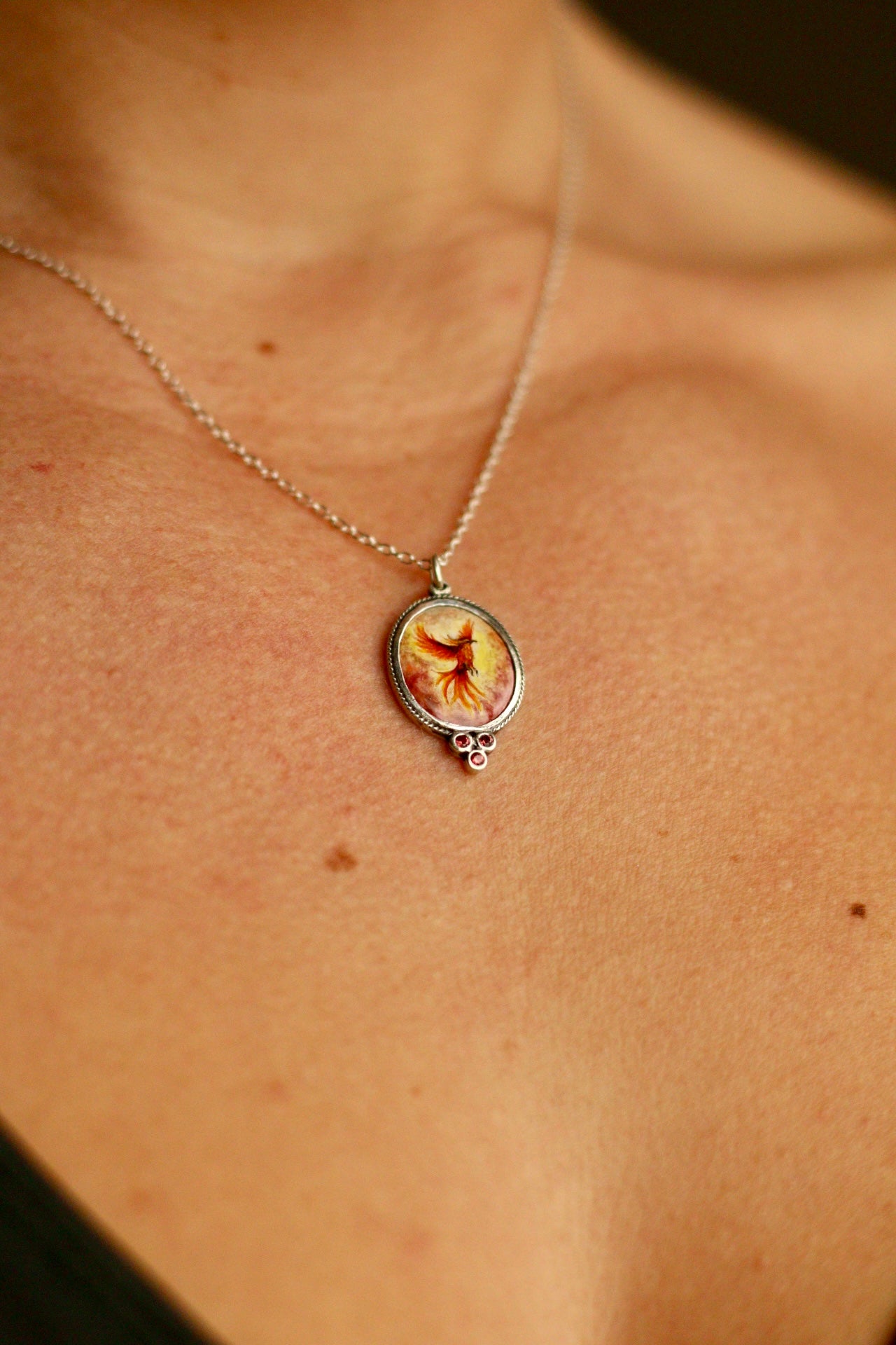 Phoenix rising pendant