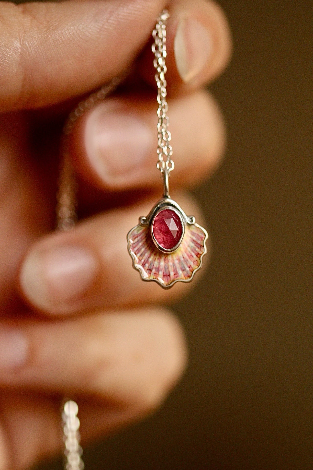 Mermaid shell pendant