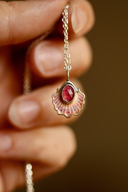 Mermaid shell pendant