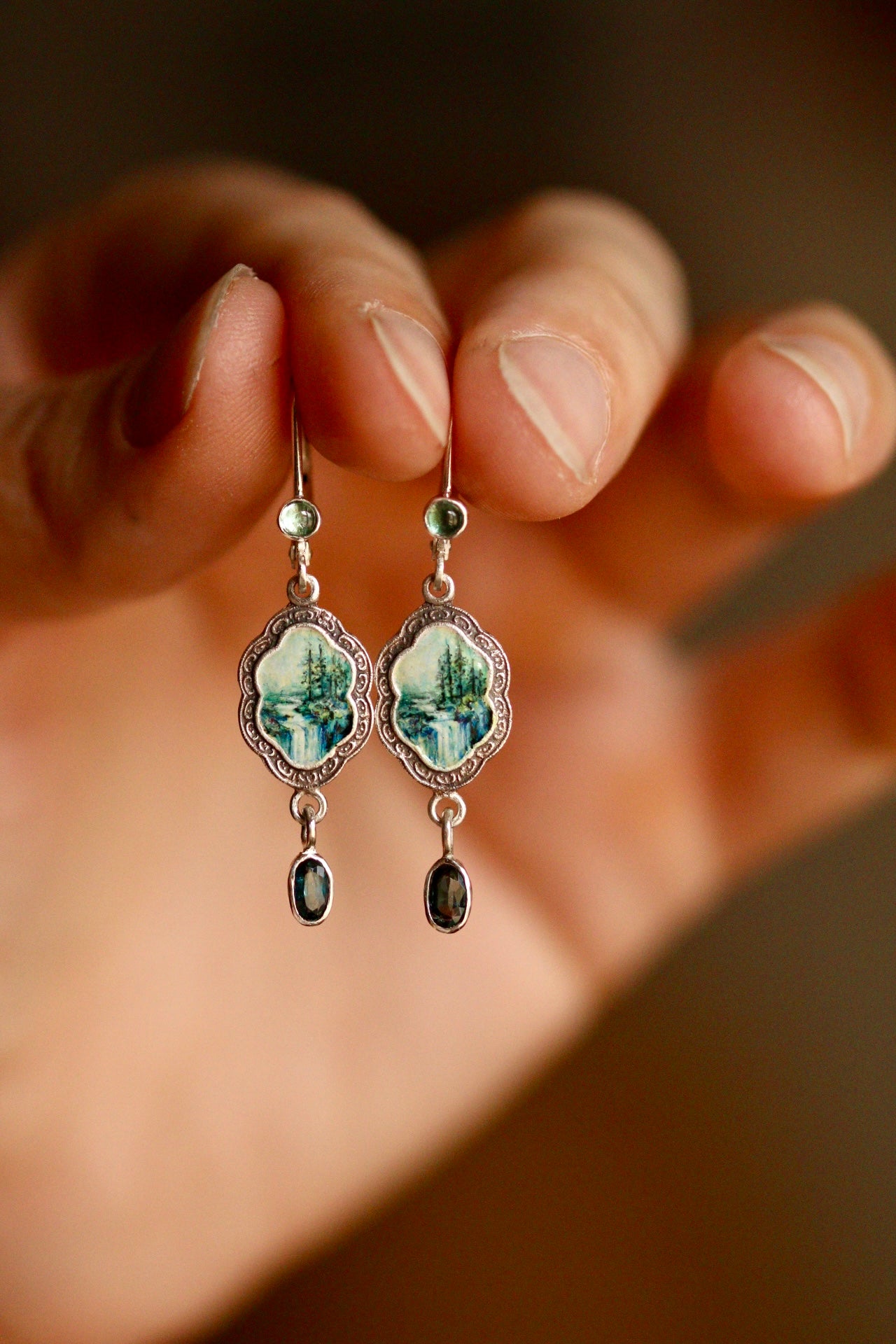 In search of waterfalls earrings