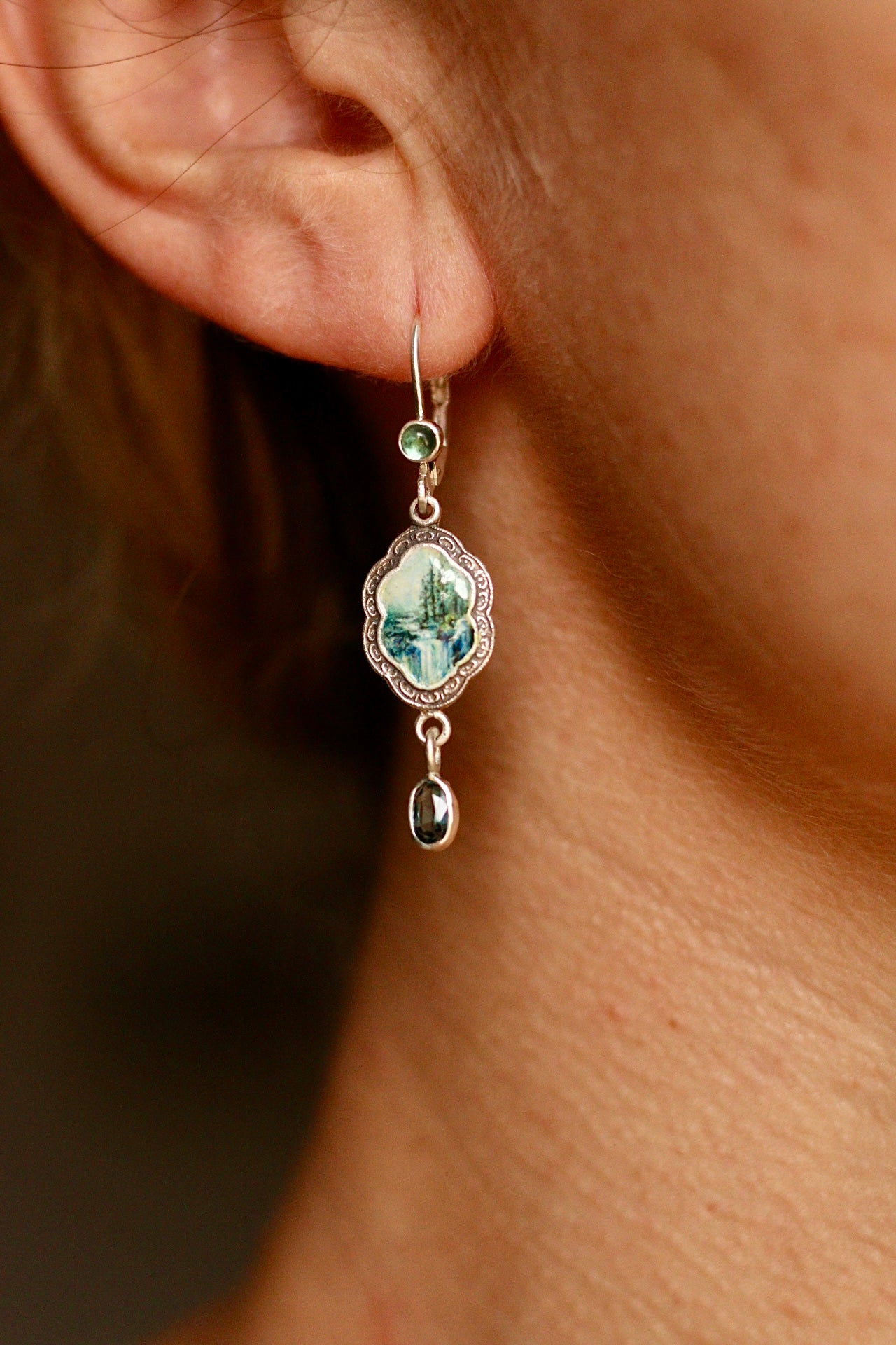 In search of waterfalls earrings