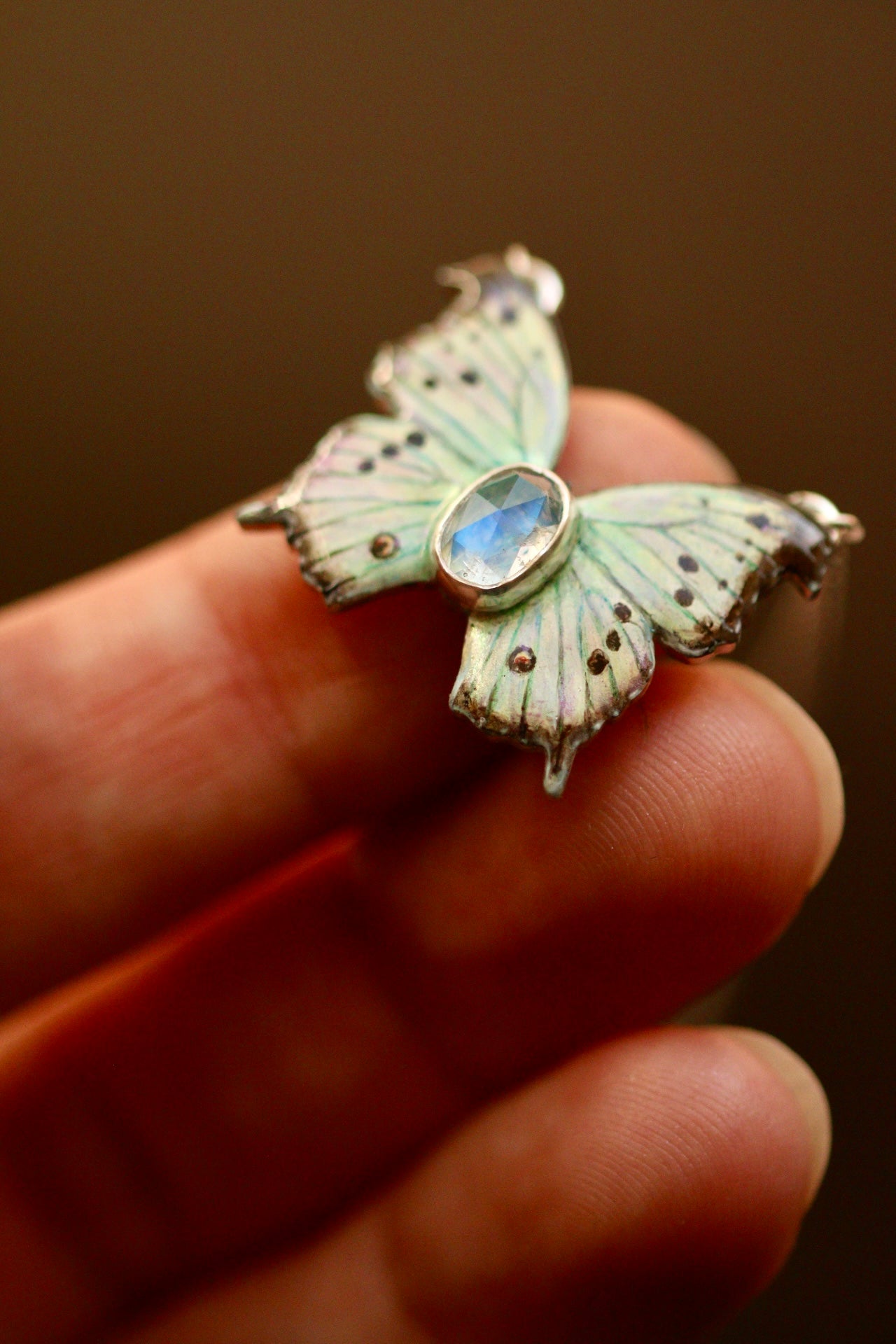 Mother-of-pearl butterfly pendant