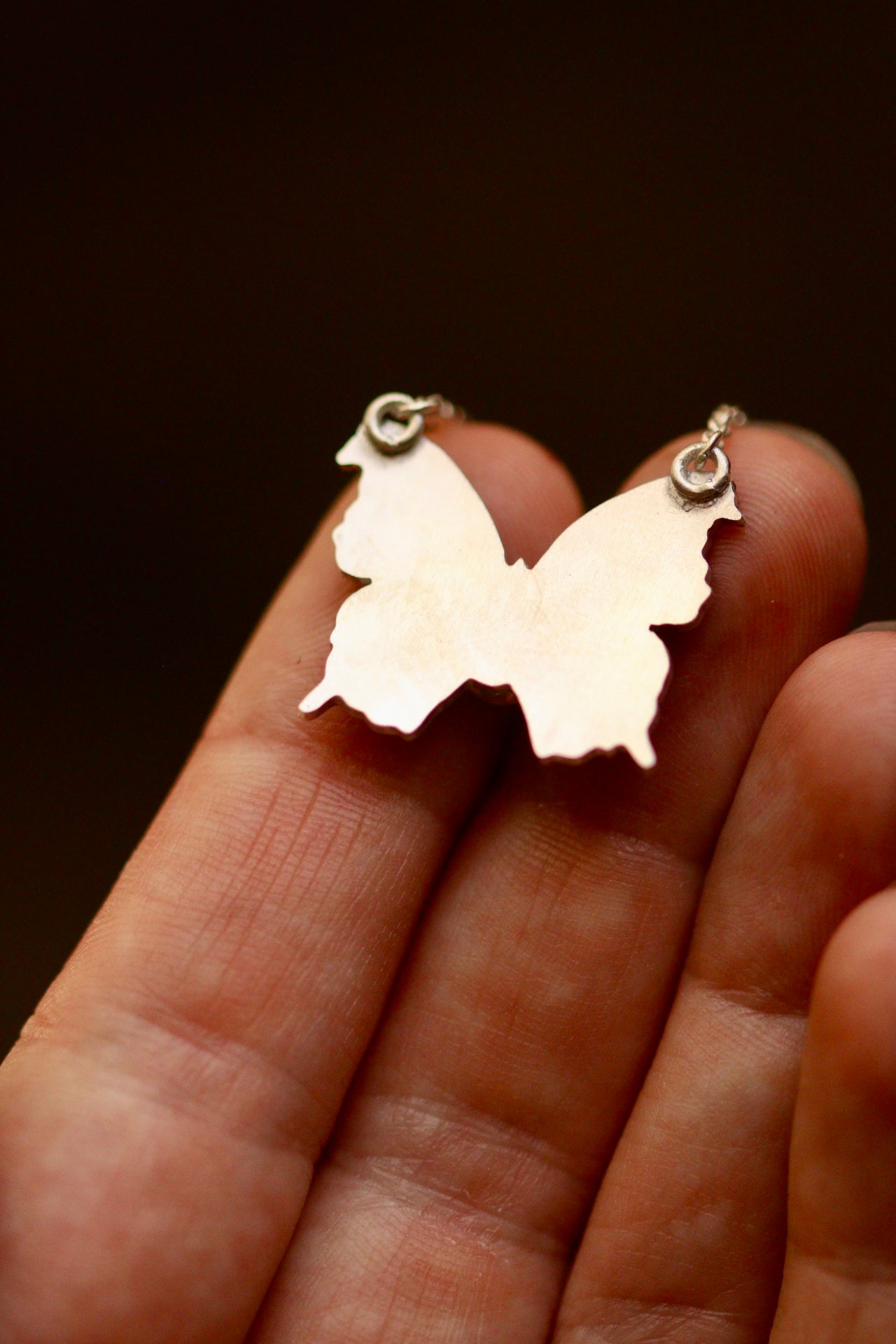 Mother-of-pearl butterfly pendant