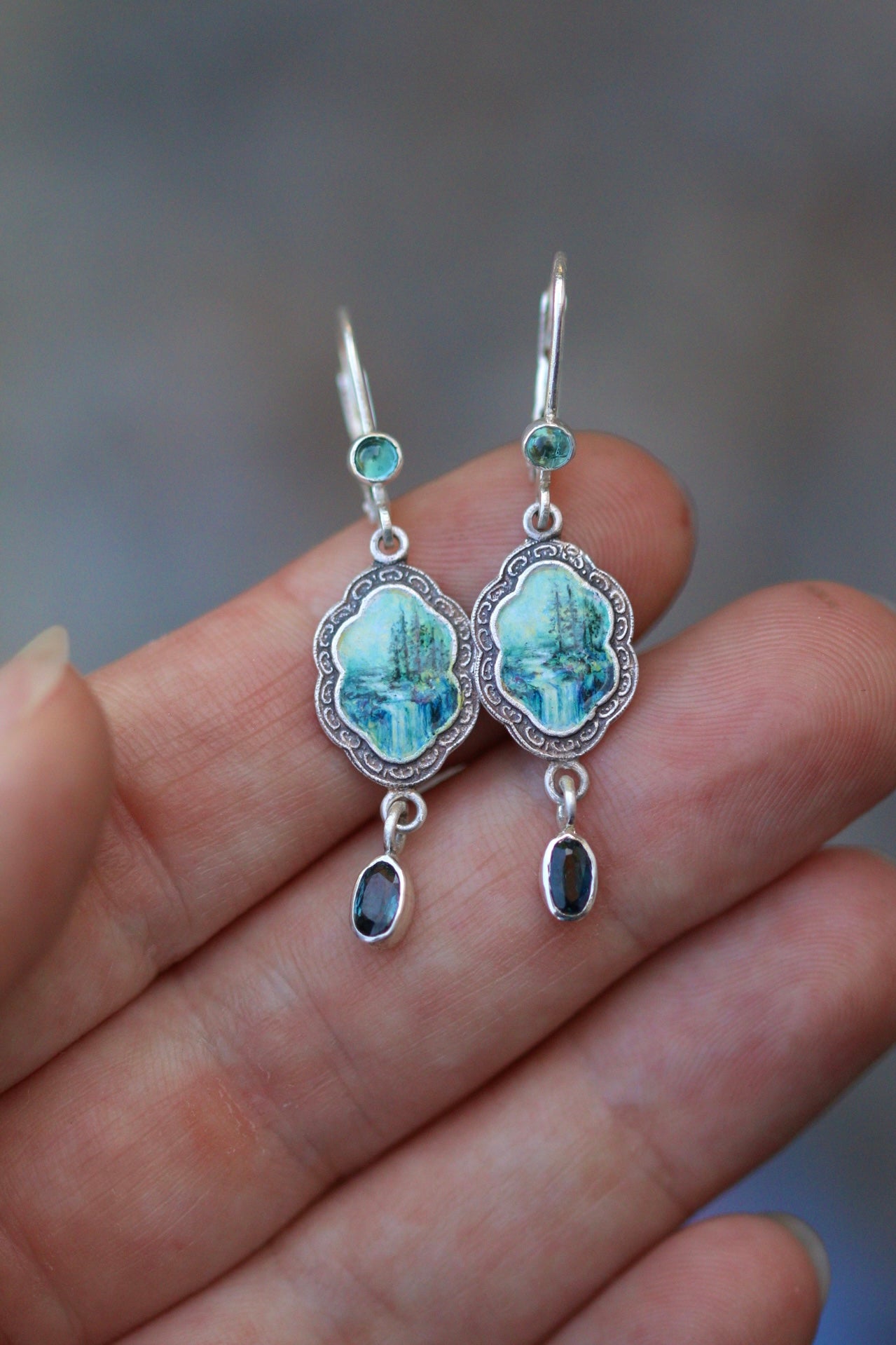 In search of waterfalls earrings