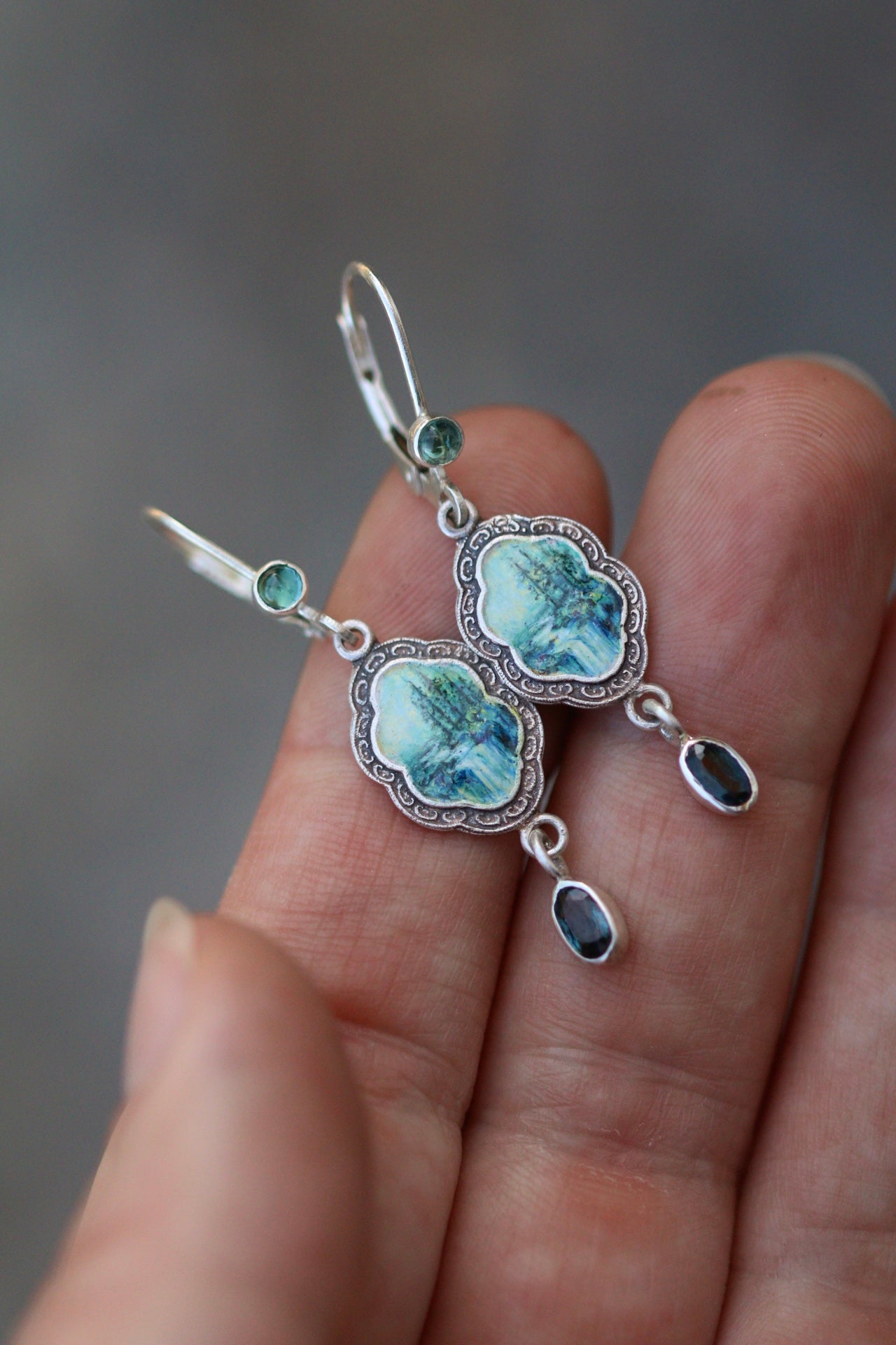 In search of waterfalls earrings